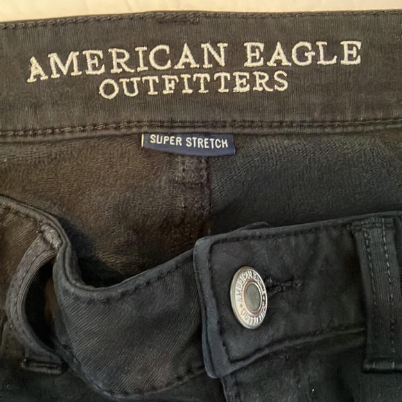 American Eagle black quilted jeggings Sz 2 regular - Picture 3 of 8